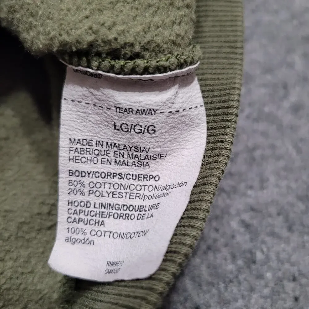 Under Armour Hoodie Mens Large Loose Army Green Freedom Flag Sweatshirt Sweater